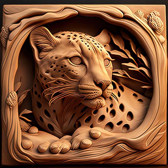 3D модель Leopardus pajeros (STL)